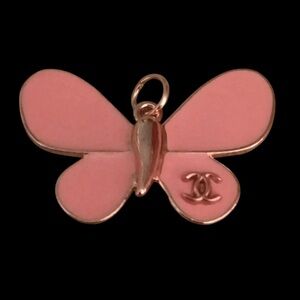 Chanel Pink Butterfly Pendant